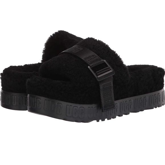 UGG Shoes - UGG Women’s Fluffita Slipper Sandals, Black